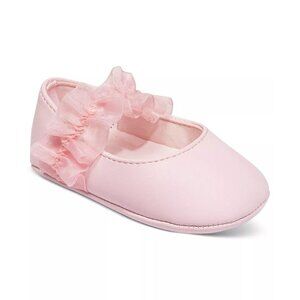 First Impressions Baby Girls Size 3C Slip On Tulle Ballet Flats in Light Pink